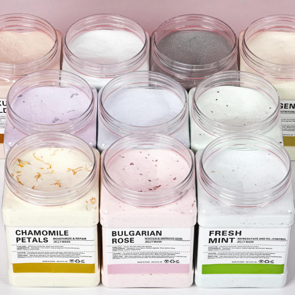 YMEYFAN Jelly Mask for Facials Professional Face Mask Bulk Wholesale, Jelly Mask Powder for Estheticians Supplies Beauty Salon Spa Face Mask Skin Care, 23Fl Oz (6 Jar)