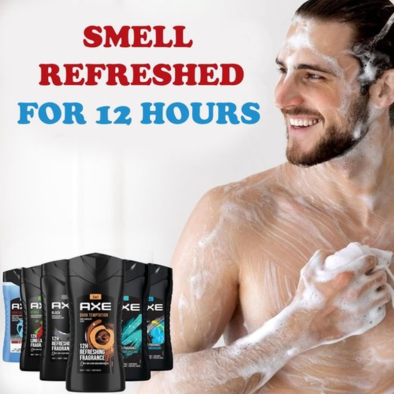 AXE Men's Body Wash Variety Set, 6 Pack, Assorted Scents, 3-in-1 Body, Face and Hair Wash, 8.5 Oz. Each