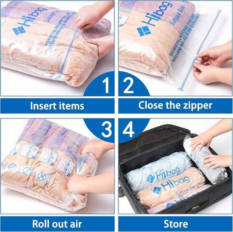 Skiennix Vacuum Storage Bags - Space Saver 35-Pack for Clothes, Bedding, and Comforters | Durable Seal