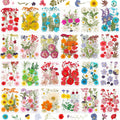 NESCCI 428 Pcs Dried Pressed Flowers for Resin,Real Nature Dried Flowers for Crafts Bulk Dry Flowers Leaves Kit Used for Resin Molds Scrapbooking DIY Art Crafts Candle Soap Making Nails Décor