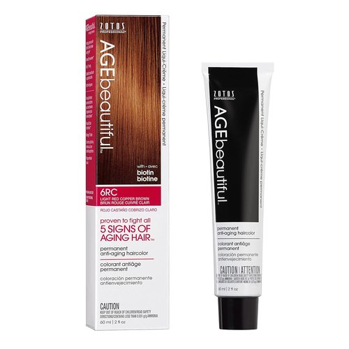 AGE Beautiful Permanent Hair Color Dye Set - 100% Gray Coverage & Anti-Aging Formula | Biotin Infused for Thicker, Healthier Hair