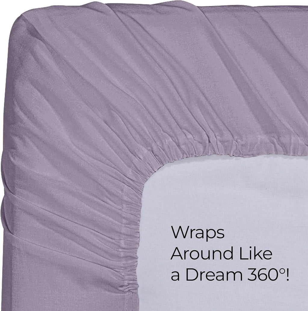 Utopia Bedding Twin Fitted Sheet - Soft Microfiber - Deep Pocket - Shrinkage & Fade Resistant | Lavender