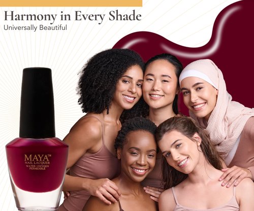 MAYA Red Gel Nail Polish - Quick Dry, Non-Toxic, Breathable & Cruelty Free Nail Art DIY Manicure, Certified Halal Nail Kit - 0.4 fl oz Soak Off Organic Nail Lacquer, Made in USA - Ruman