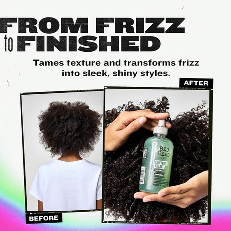 TIGI Bed Head Control Freak Frizz Control & Straightener Serum - Soft, Frizz-Free Hair, 8.62 Oz Each