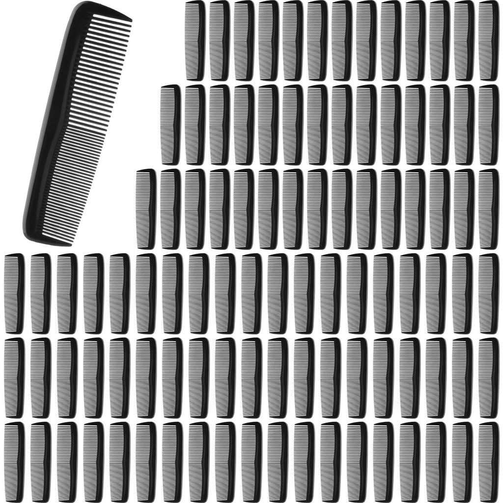Qinyoung 100 Pcs Pocket Combs for Men Women Hair Combs Bulk for Cutting Beard Grooming Accessories 5 Inch Small Wide Fine Teeth Comb Anti Static Comb for Barber Haircut Salon Hairdress Travel Gift