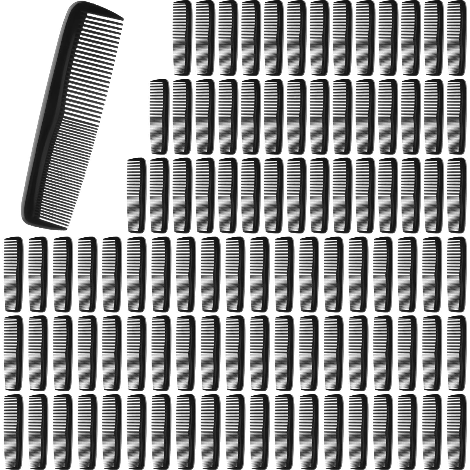 Qinyoung 100 Pcs Pocket Combs for Men Women Hair Combs Bulk for Cutting Beard Grooming Accessories 5 Inch Small Wide Fine Teeth Comb Anti Static Comb for Barber Haircut Salon Hairdress Travel Gift