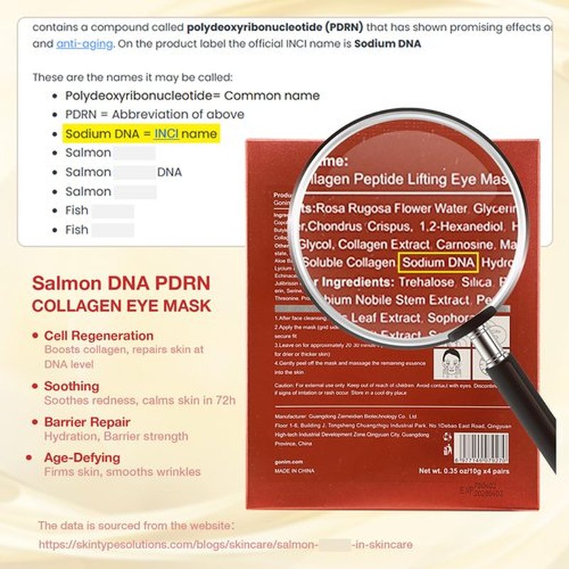 GONIM Under Eye Patches 360° Fit, Eye Mask with Collagen Peptide, Salmon DNA PDRN, Caffeine,Retinol & Niacinamide, PDRN Eye Patches for Puffy Eyes and Dark Circles, Gifts for Women, Travel 4 pairs