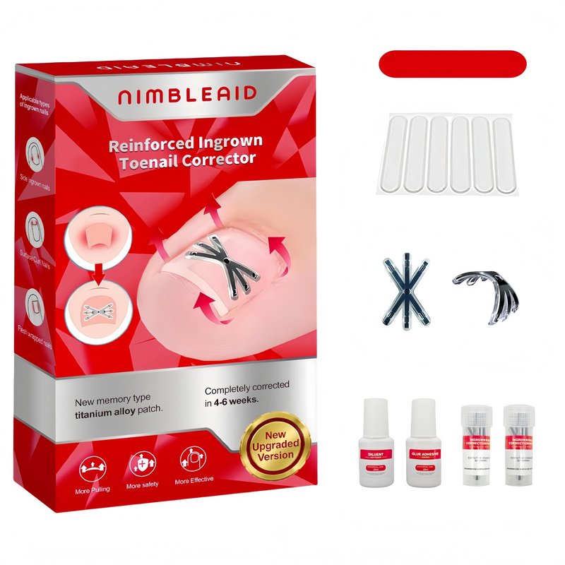 Upgraded Titanium Alloy Ingrown Toenail Corrector with Upgraded 6-Angle Shape,3x Stronger Pull Force,Ingrown Toenail Removal Kit, Ingrown Toenail Treatment for Women and Man (Small Size-6 packs)