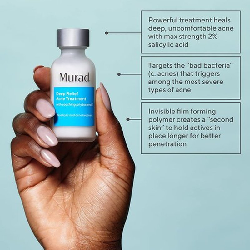 Murad Acne Treatment Combo | Deep Relief Treatment & Clarifying Cleanser with Salicylic Acid - 2-Piece Set