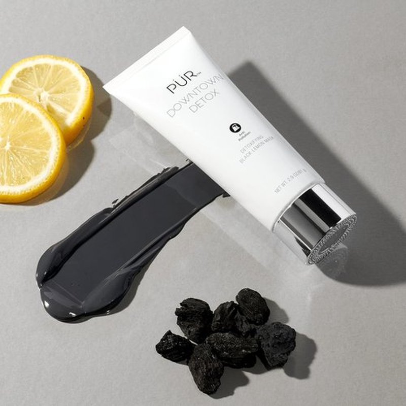PÜR MINERALS Downtown Detox Face Mask - Detoxifying Charcoal & Green Tea Extract for Smoother Skin