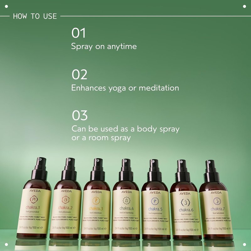 Aveda Chakra 3 Balancing Pure-Fume Mist - Body & Room Spray with Organic Lavender | 3.4 Fl Oz