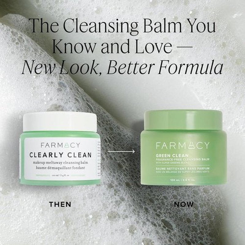Farmacy Green Clean Makeup Remover Balm - Waterproof Cleansing Balm + Oil Cleanser for Sensitive Skin - Hydrates & Softens (200ml)