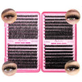 Selawasty Lash Clusters 640pcs Natural Lash Extension Individual Cluster Eyelash Russian Lash Clusters Individual Lashes Eyelash Clusters Natural Look Eyelashes for DIY at Home(9-16MM,30D,40D,50D,60D)