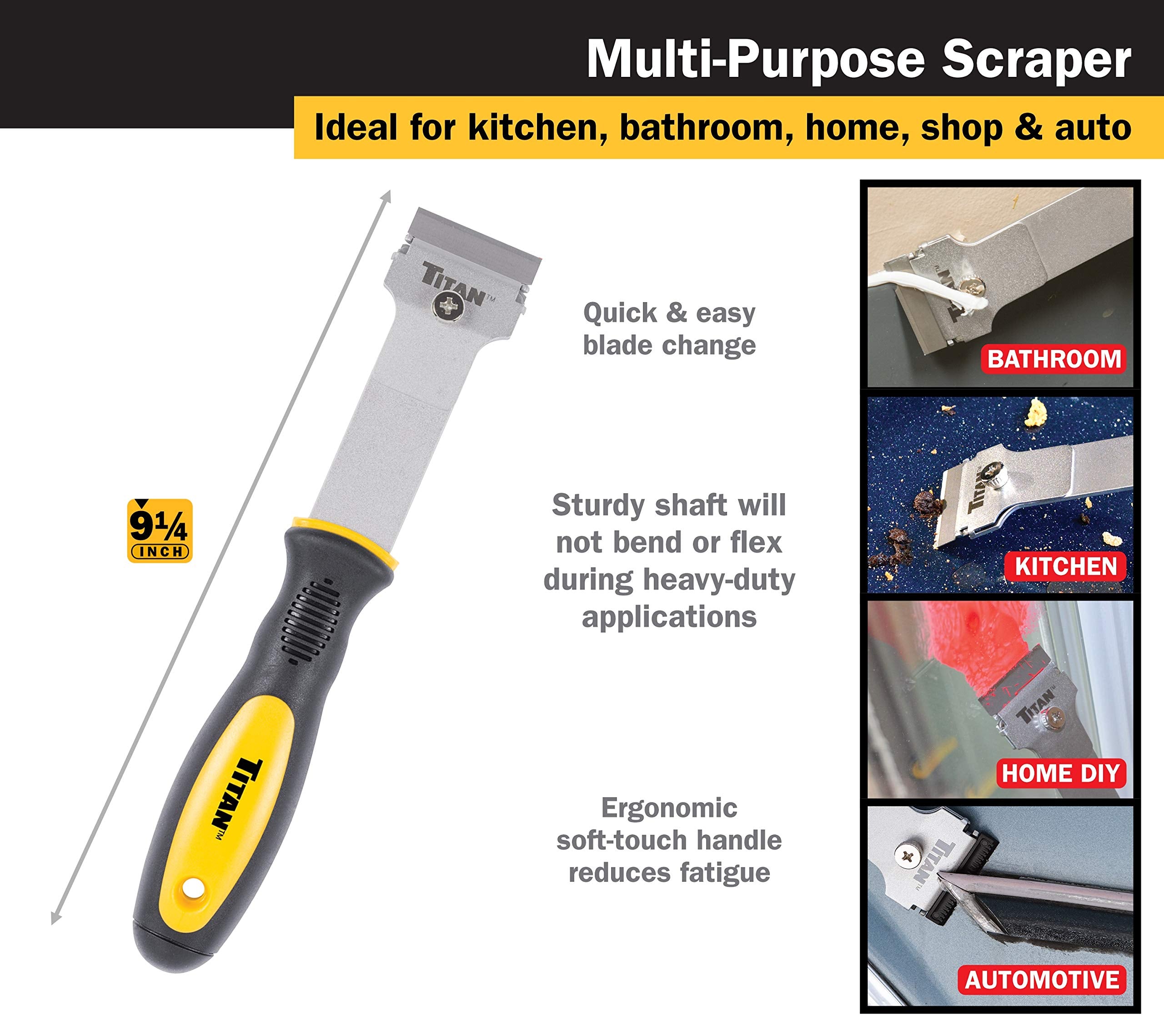 Titan 59400 4-Piece Scraper Set with 42 Replacement Blades