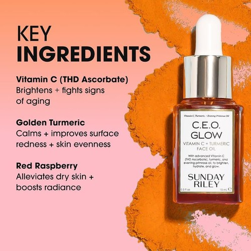 Sunday Riley C.E.O. Glow Face Oil | Vitamin C & Turmeric for Radiant Skin