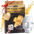 Azure Cosmetics 24K Gold and Caviar Anti Aging Luxury Face Mask - Hydrating & Firming Facial Mask - Helps Reduce Wrinkles & Fine Lines - With Hyaluronic Acid & Collagen - Made in Korea - Pack of 5