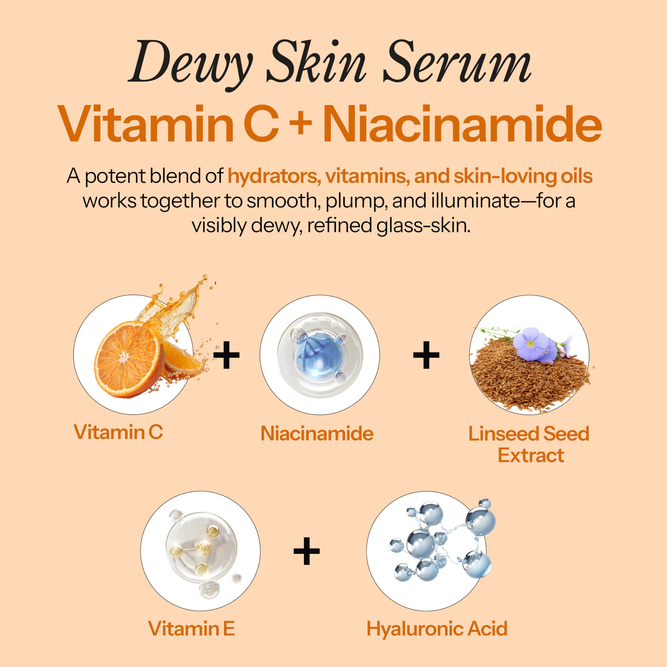 Hello You Vitamin C Serum For Face With Niacinamide – Dermatologist Tested, Korean Skin Care – Supports Glowy Skin, Enhances Tone & Smooths Texture For A Youthful Looking Complexion – Vegan 1.69 Fl Oz