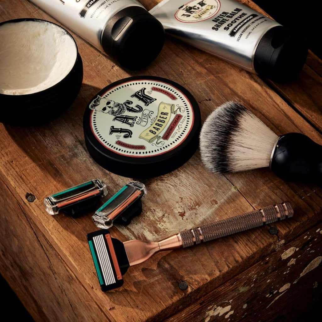 Jack the Barber 6 Blade Razor Kit with Metal Handle