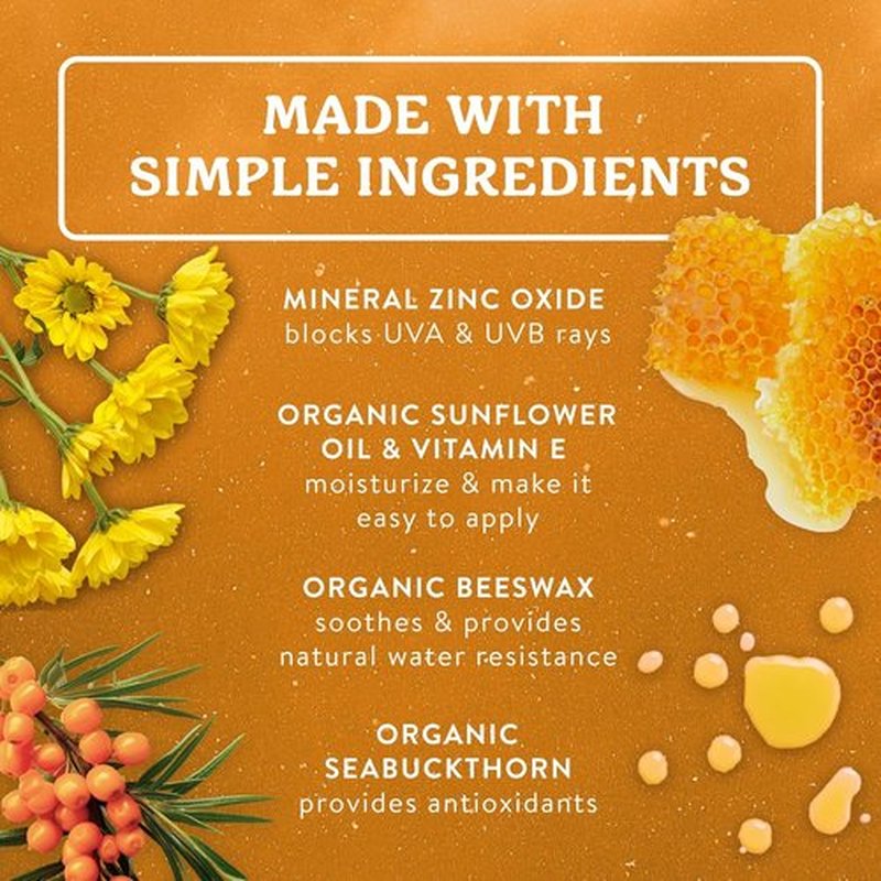 Badger Kids Mineral Sunscreen Cream SPF 40 - 98% Organic, Water Resistant & Reef Friendly | 2.9 fl oz