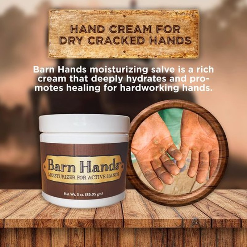 Equerry's Barn Hands Moisturizer for Active Hands | Hand Cream for Dry and Cracked finger tips | Non-Greasy Hand-Repair Cream | 3 Oz, Peppermint Scent