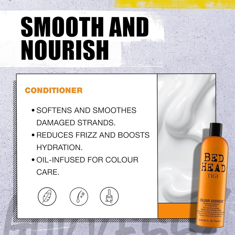 Bed Head Color Goddess Shampoo - 25.36 Fl Oz | Nourishing Formula for Vibrant Hair Color