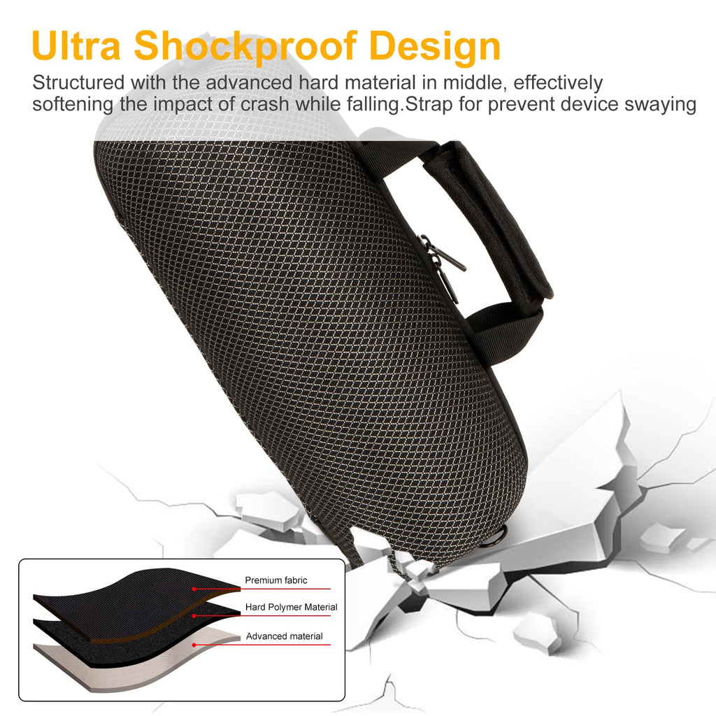 Hard Case Compatible with JBL Xtreme 4/Xtreme 3 Bluetooth Speaker,Travel Carrying Storage Holder Bag with Replacement Shoulder Strap Fit for Charger Adapter and Accessories (Black+White)