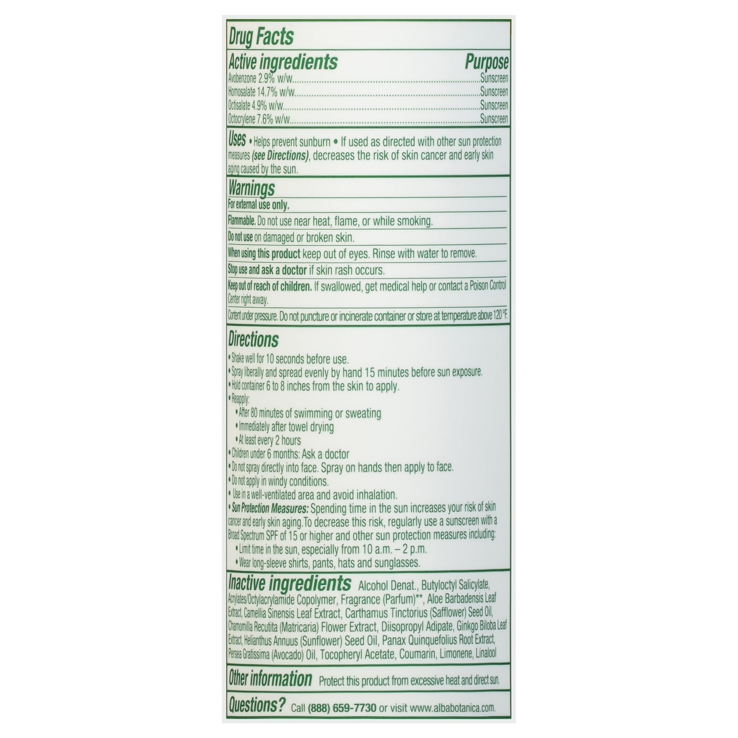 Alba Botanica Sunscreen Spray for Face and Body, Broad Spectrum SPF 50 Sunscreen, Hawaiian Coconut, Water Resistant and Biodegradable, 5 fl. oz. Bottle (Pack of 2)