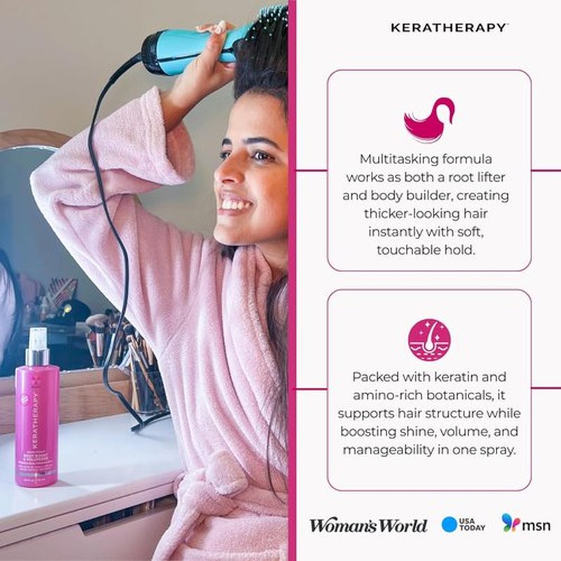 Keratherapy Volume Root Boost Spray - Keratin Infused Hair Volumizer with Hemp Seed Oil | 8.5 fl. oz.