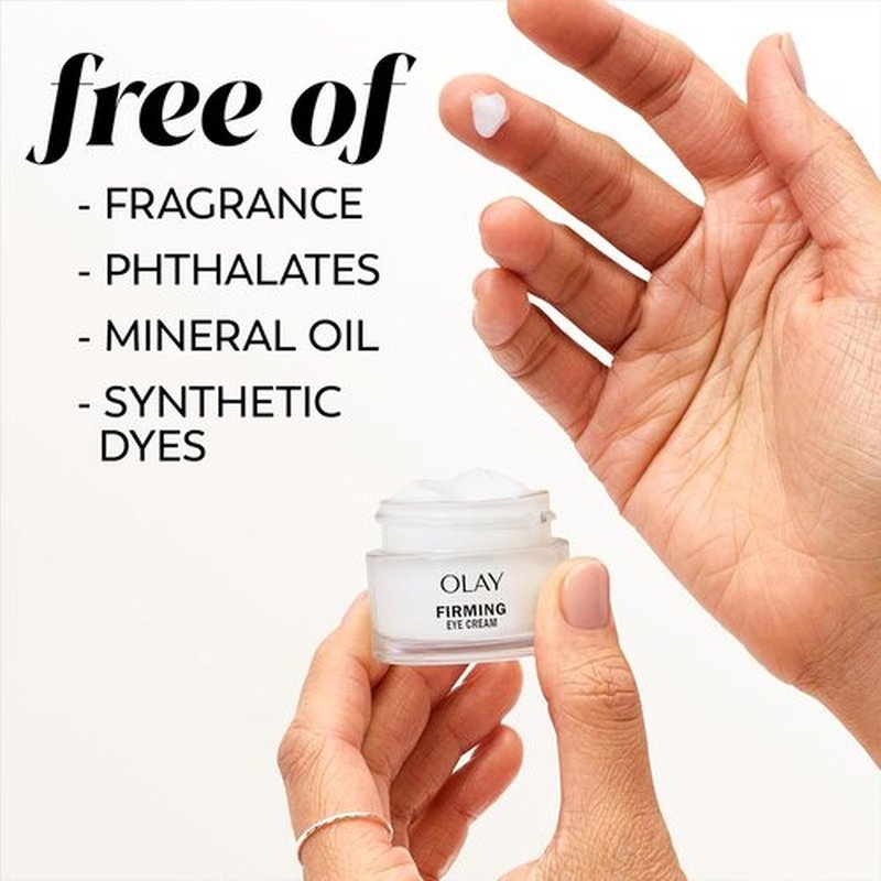 Olay Firming Eye Cream - Fragrance-Free Collagen Peptide for Youthful Skin | 0.5 Fl Oz