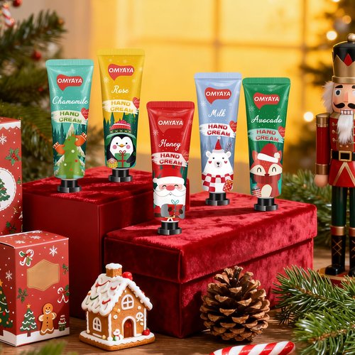 50 Pack Christmas Hand Cream Gifts Set, Bulk Hand Lotion for Party Favors, Moisturizing Mini Hand Lotion , Travel Size Hand Cream for Dry Skin, Ideal Christmas Gifts for Women, Coworkers, Teachers