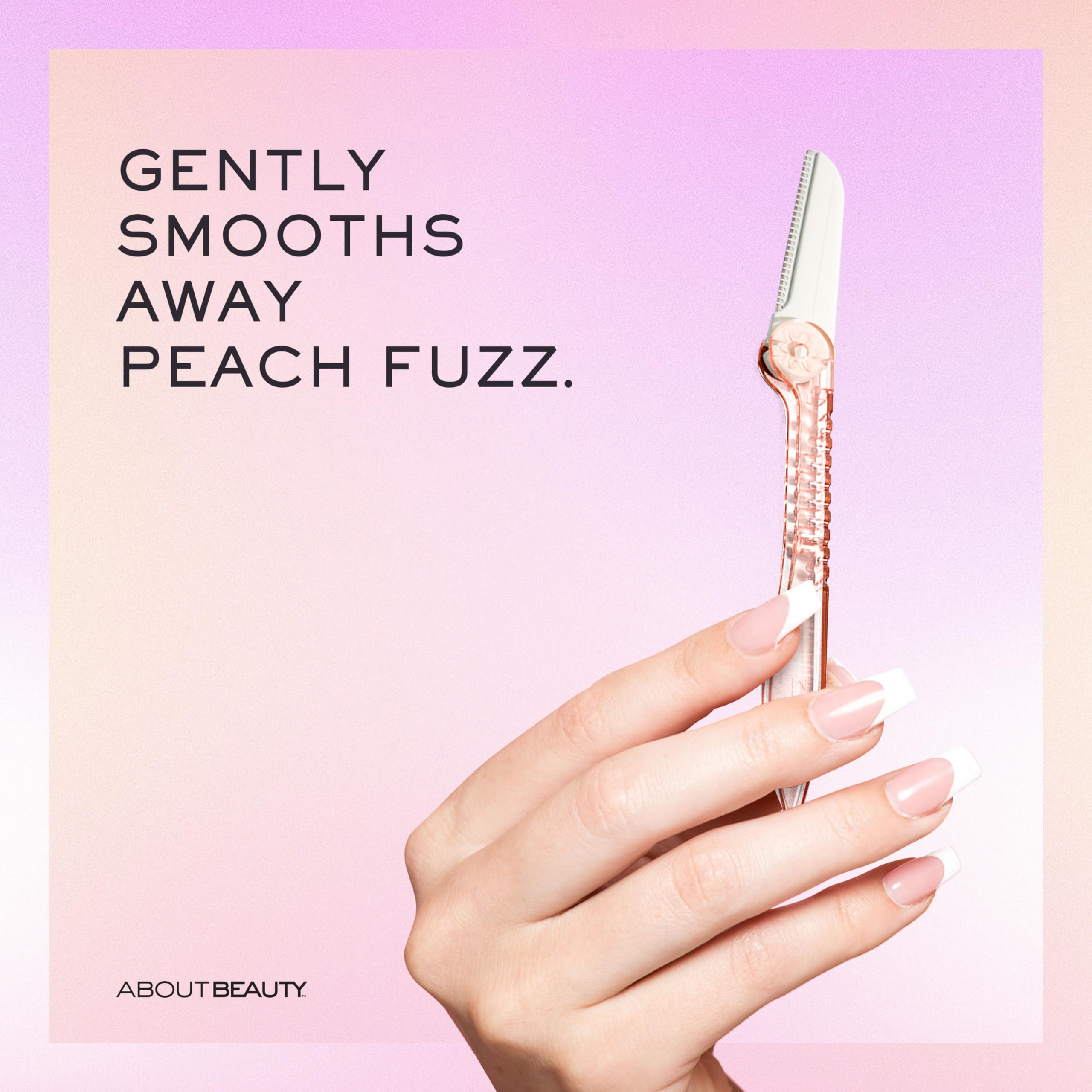 About Beauty Fuzz-Free Fold-n-Go Groomers - 3 Folding Beauty Groomers for Hair Removal, Ideal for Shaving, Exfoliating, and Brow Shaping, Japanese Steel Gently Removes Facial Hair