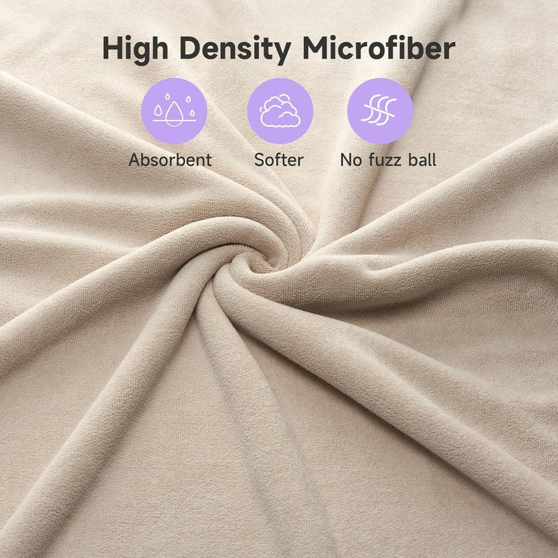 Umisleep Microfiber Hair Towel - Super Absorbent Wrap for Long Curly Hair | 41" x 22" - Camel Color