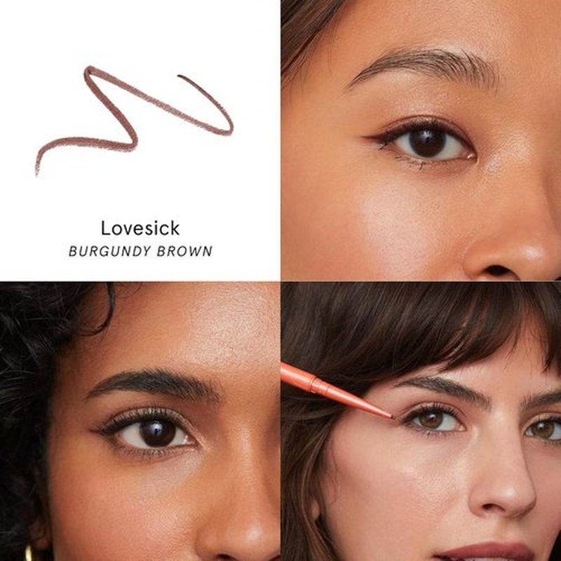 SOSHE Beauty - Waterproof Precision Eyeliner | 1.5mm Smudge-Proof Gel Liner | Easy Refills | Lovesick Burgundy Brown