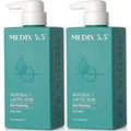 MEDIX 5.5 Exfoliating Body Wash Gel - AHA Glycolic & Lactic Acid Cleanser | KP Bump Eraser | 2-Pack