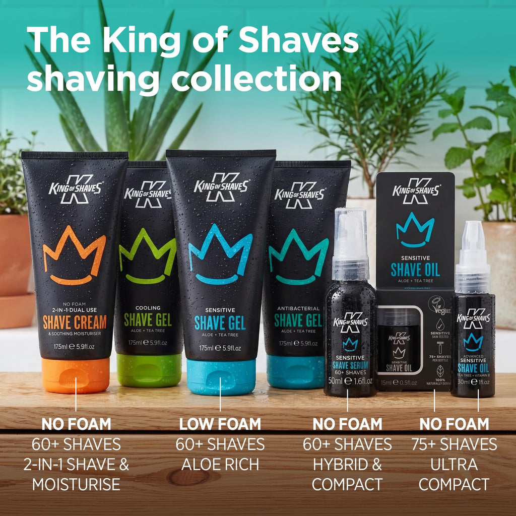 King of Shaves Antibacterial Shave Gel for Sensitive Skin 2 x 5.92 fl oz