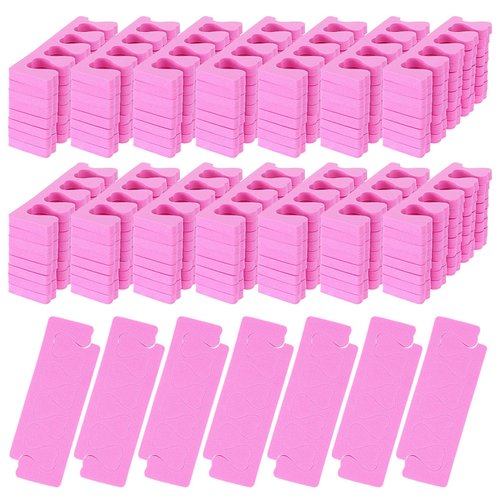 400 Pcs (200 Pairs) Pink Sponge Toe Separators Soft Finger Separators Toe Divider Spacer for Polishing Pedicure Manicure Coating Gel Painting Nail Art Beauty Accessories