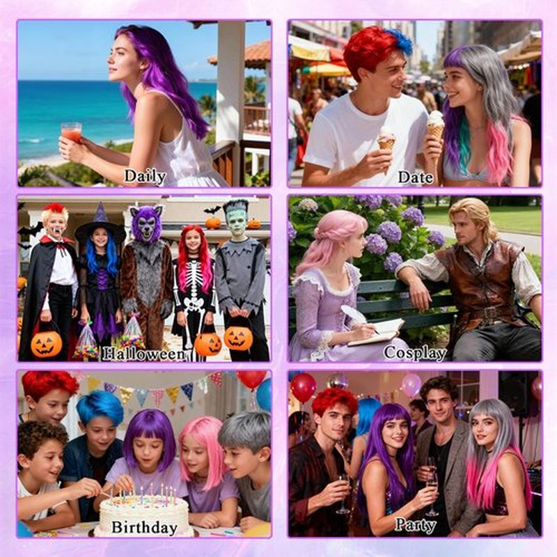 Silver Temporary Hair Color Spray,Non-Stick Hairspray for Women Men,One-day Washable Hair Dye Spray for Party Halloween Cosplay DIY Christmas.