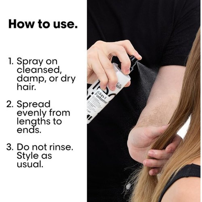 L'Oréal Professionnel Tecni.art All-in-1 Performer Styling Treatment Spray | 30 Benefits, Heat Protection, Anti-Frizz, Leave-In