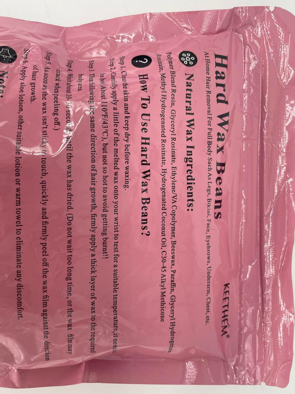 Keethem 500g/1.1lb Wax Beads Suitable for Coarse Hair Removal,Hard Wax Beads Brazilian Bikini Waxing At Home, Wax Beans for Women Men Face, Eyebrow, Body, Legs, Armpit(Coconut)