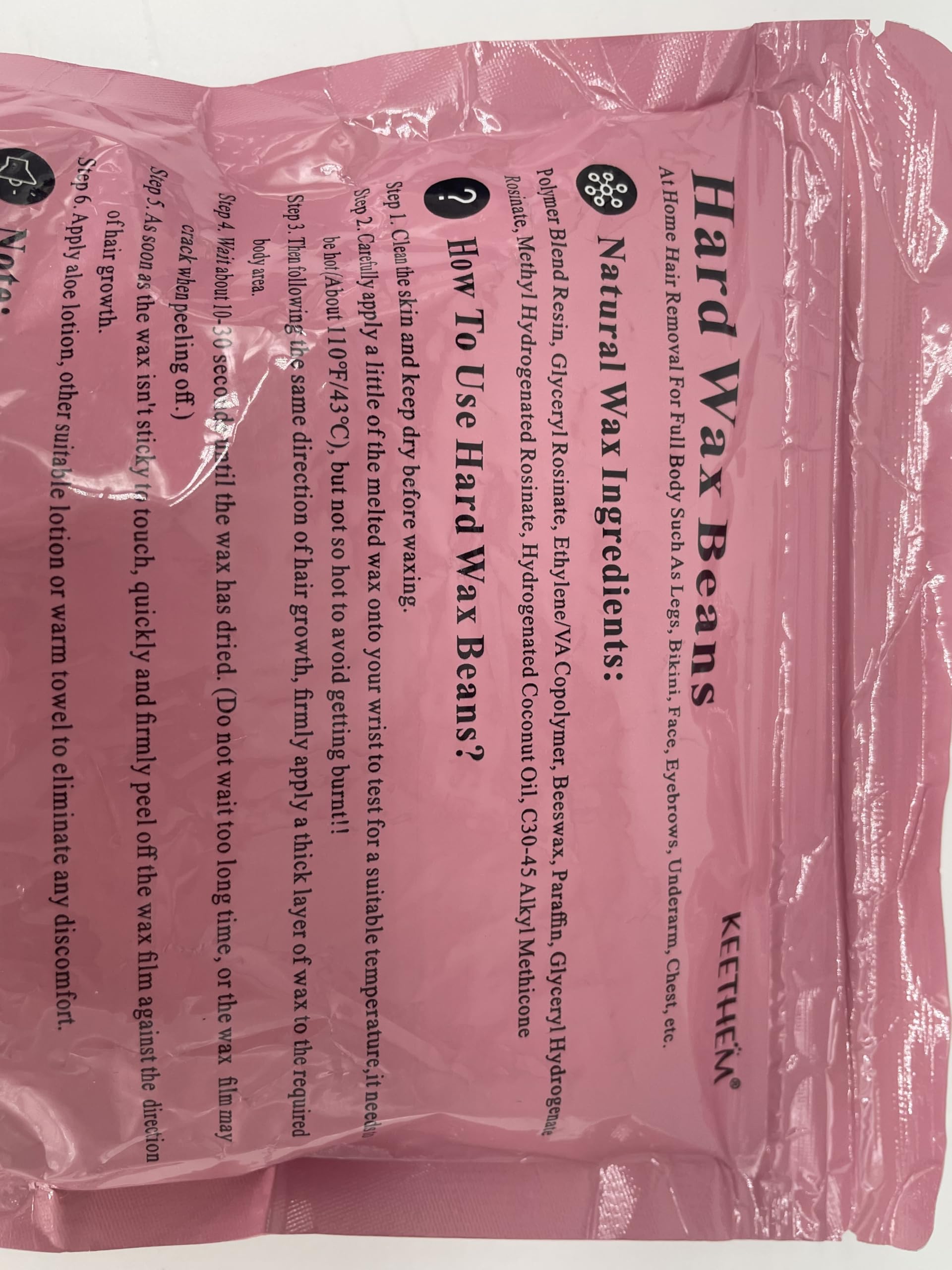 Keethem 500g/1.1lb Wax Beads Suitable for Coarse Hair Removal,Hard Wax Beads Brazilian Bikini Waxing At Home, Wax Beans for Women Men Face, Eyebrow, Body, Legs, Armpit(Coconut)