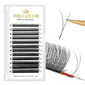 CoMango Y Eyelash Extensions 2D Fans Premade lash Fans 0.07mm 2D Y Lashes C/D Curl Lashes 8-15mm Mixed Tray Soft Fluffy Volume Lash Fans Natural Look Individual Eyelashes(Black,1DYY-0.07-D-8-15MM)
