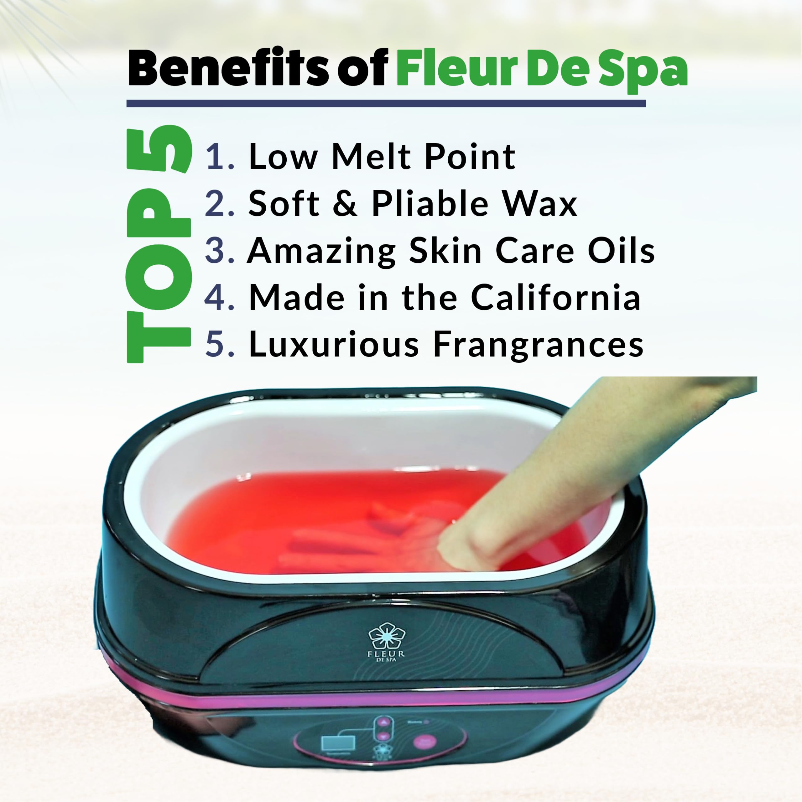 Paraffin Wax Refills 36lb Bulk by FLEUR DE SPA – Made in USA – Infused with Coconut & Jojoba Oils – Professional-Grade, Moisturizing & Soothing for Hands, Feet & Body – Spa & Salon Use