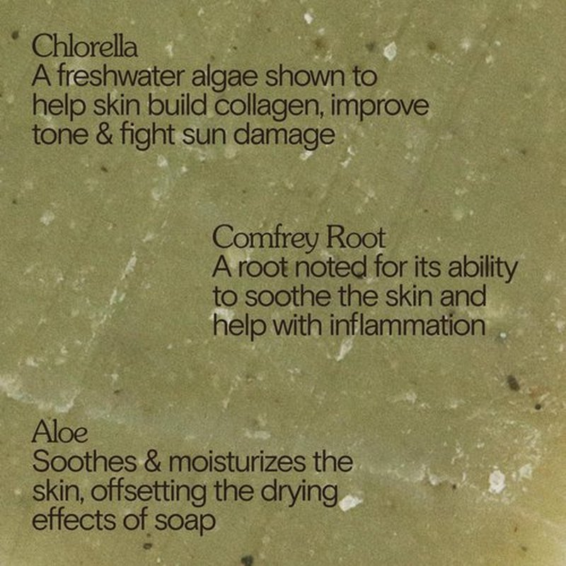 Bathing Culture, Natural Organic Soap Bar for Body, Exfoliating Bar Soap, Infused with Chlorella, Comfrey Root & Aloe, Natural, Biodegradable, Vegan Personal Care, 4.58 oz, 127 g