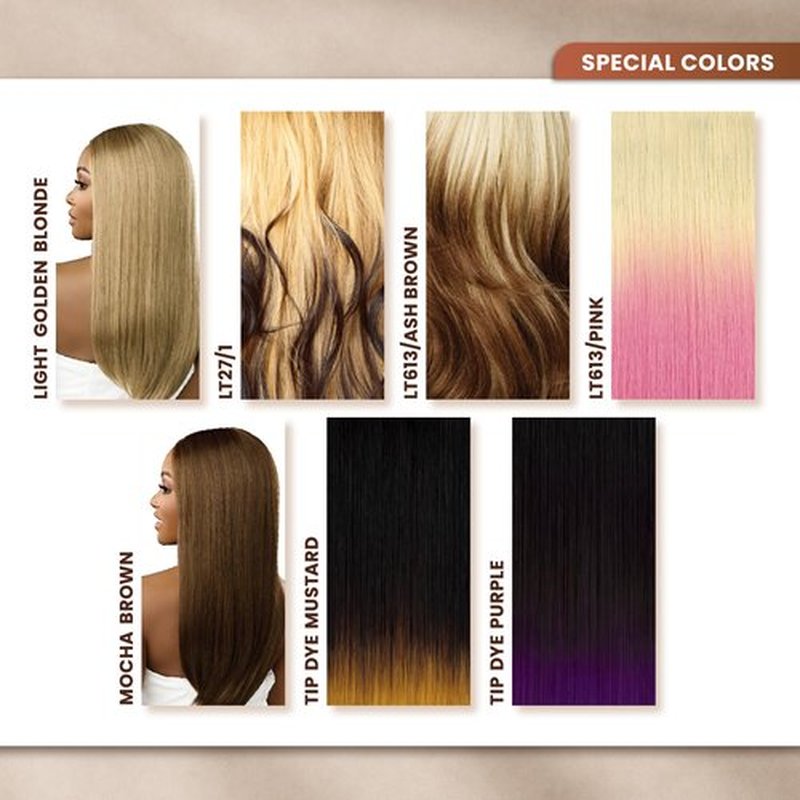 Sensationnel Bare Lace 13X6 Wigs - Unit 14 Lacefrontal Glueless Synthetic 180 Degree Preplucked Hairline (LT613/ASHBROWN)