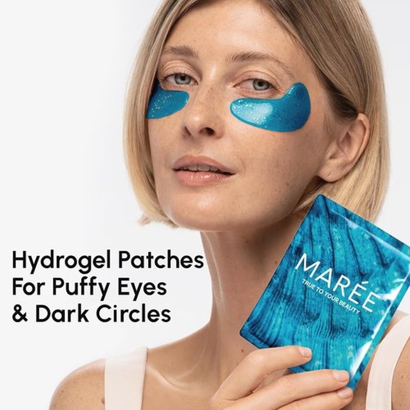 MAREE Eye Gels - Cooling Under Eye Patches with Collagen & Hyaluronic Acid for Dark Circles - Anti-Wrinkle Treatment