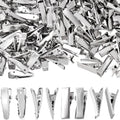 YALOJE 200pcs Metal Alligator Hair Clips, 2 Sizes Small Crocodile Hair Clips, Alligator Barrettes Accessories for Women DIY Crafts, Hair Bows, Arts - Silver, 2.4cm, 2cm