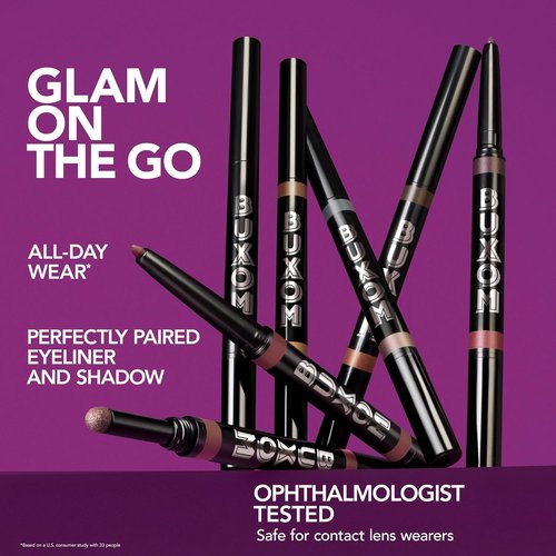 BUXOM Flip Side Dual-Ended Eyeliner & Shadow Duo - Waterline-Safe, Longwear, Vegan Formula