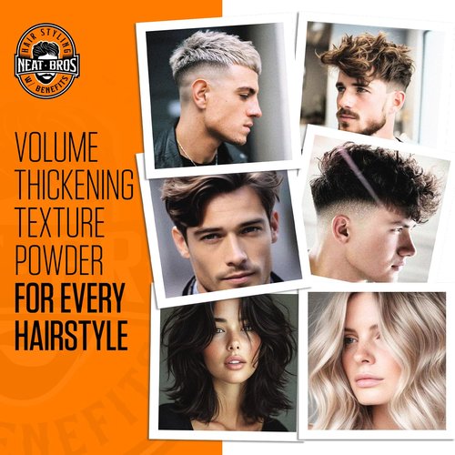 Neat Bros Hair Styling Texture Powder - Medium Hold & Matte Finish - Volumizer with Niacinamide and Saw Palmetto for Men & Women - Styling Powder for All Hair Types - 1 Pack