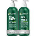 KESMEDIK Tea Tree Oil Shampoo and Conditioner MaxTherapy Set, Itchy Scalp Relief, Refreshes & Cleanses Dandruff & Buildup, Clarifying for Oily Hair, Women & Men, 16 fl oz Each