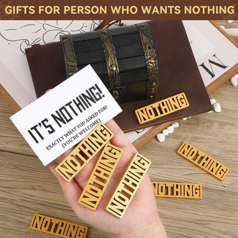 Skiennix White Elephant Gifts - Funny Pirate Chest with 10 Golden Nothing | Unique Holiday Gag Gift for Men & Women